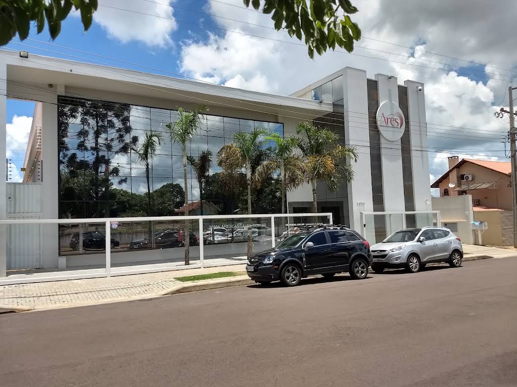 Fachada do Ares Centro Médico Hospitalar, na Rua Presidente Bernardes, em Cascavel